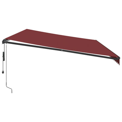 Toldo retrátil automático 600x300 cm bordô