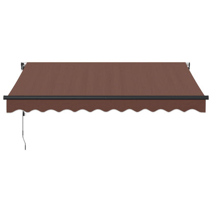 Toldo retrátil automático 300x250 cm castanho