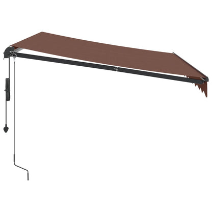 Toldo retrátil automático 300x250 cm castanho