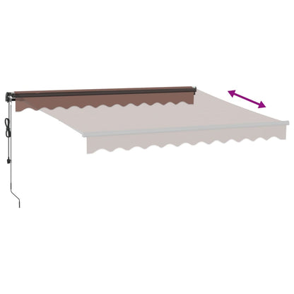 Toldo retrátil automático 300x250 cm castanho