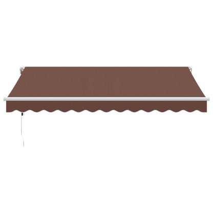 Toldo retrátil automático 350x250 cm castanho