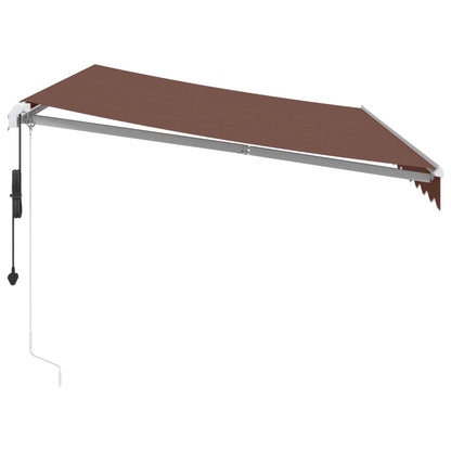 Toldo retrátil automático 350x250 cm castanho