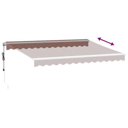 Toldo retrátil automático 350x250 cm castanho