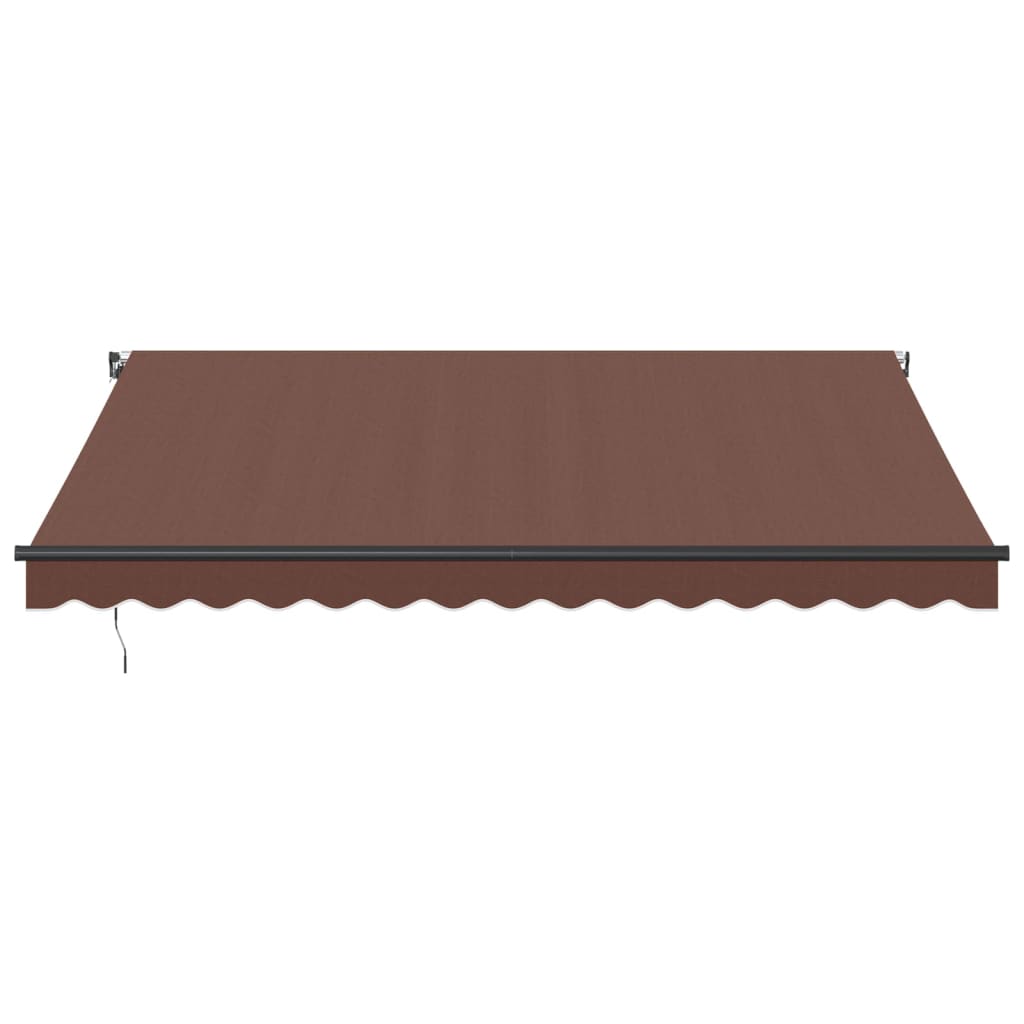 Toldo retrátil manual 400x300 cm castanho