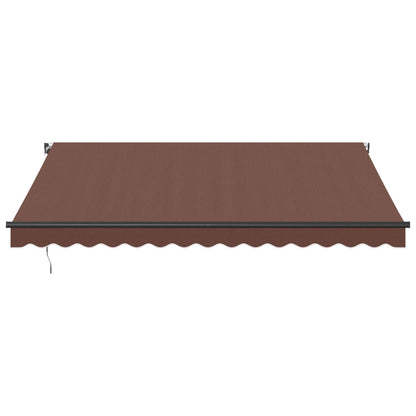 Toldo retrátil manual 400x300 cm castanho