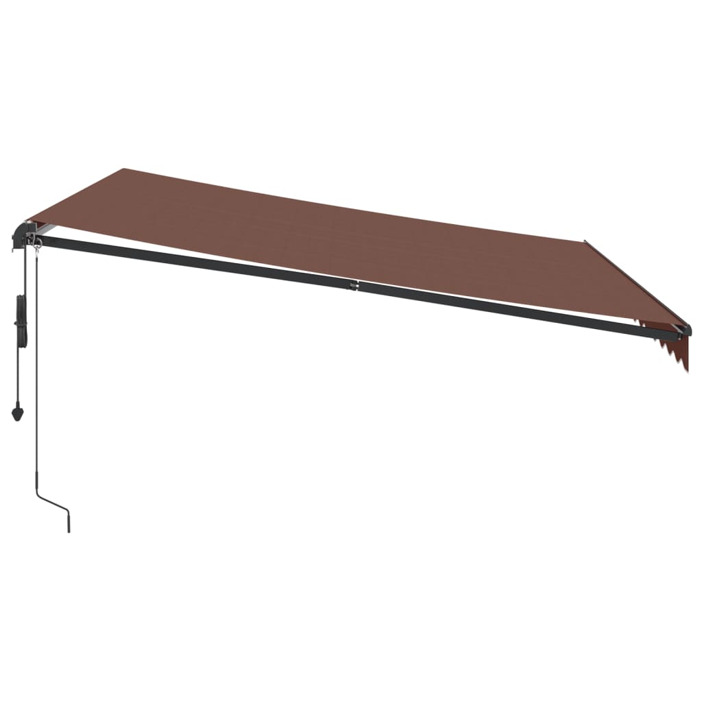 Toldo retrátil automático 400x300 cm castanho