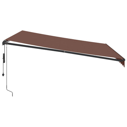 Toldo retrátil automático 400x300 cm castanho