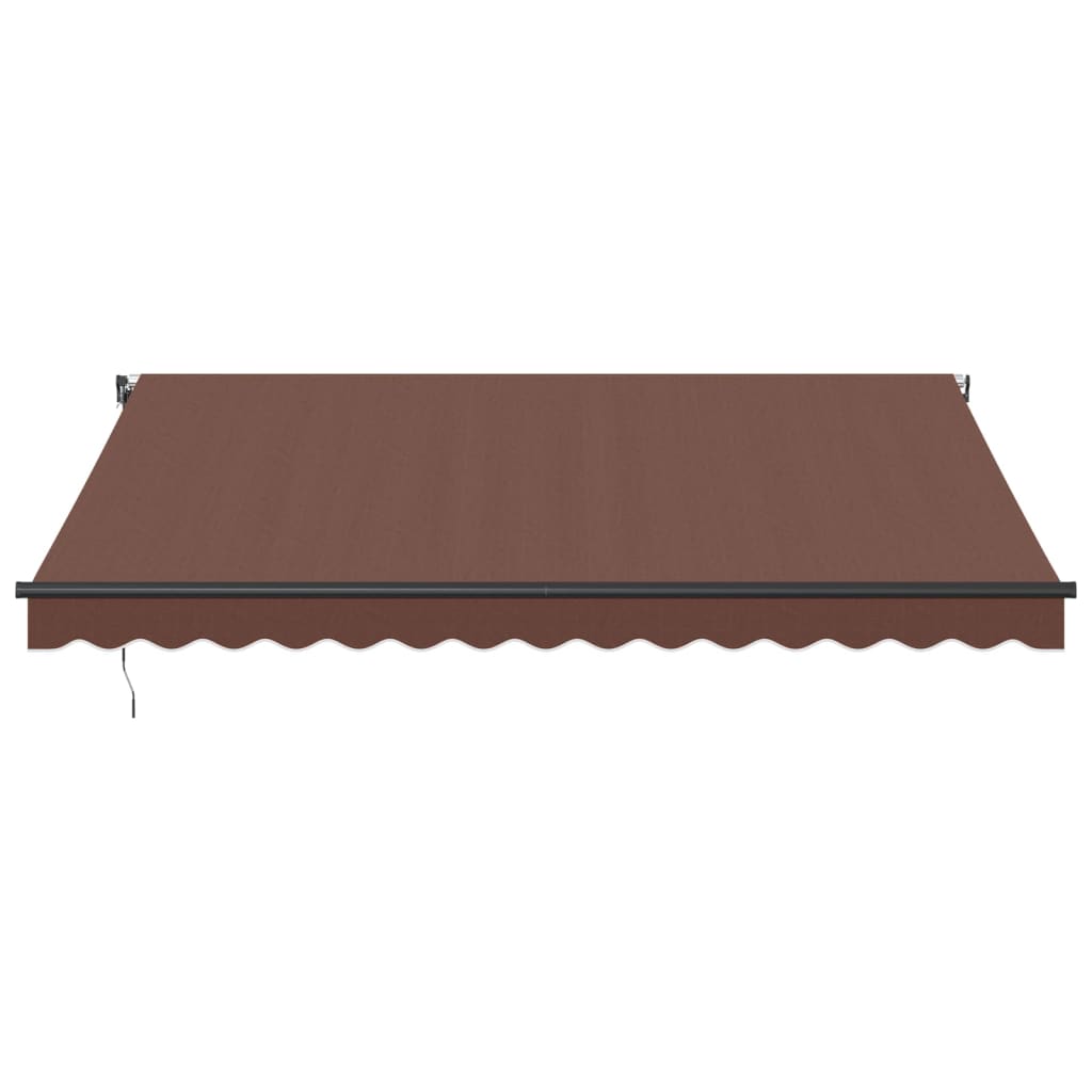 Toldo retrátil automático com luzes LED 400x300 cm castanho