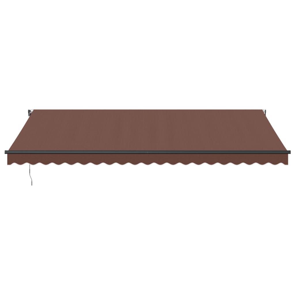 Toldo retrátil automático 500x300 cm castanho