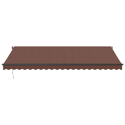 Toldo retrátil automático 500x300 cm castanho