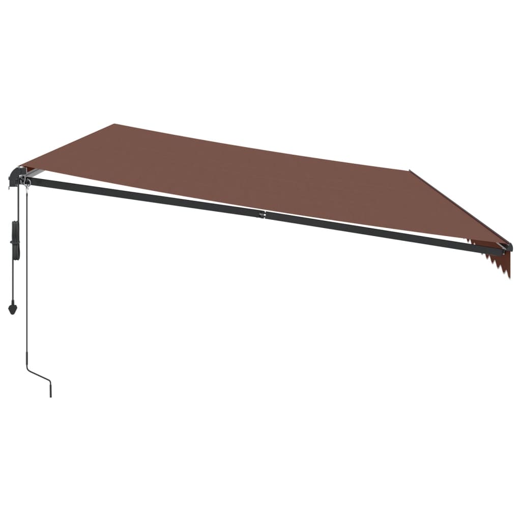 Toldo retrátil automático 600x300 cm castanho