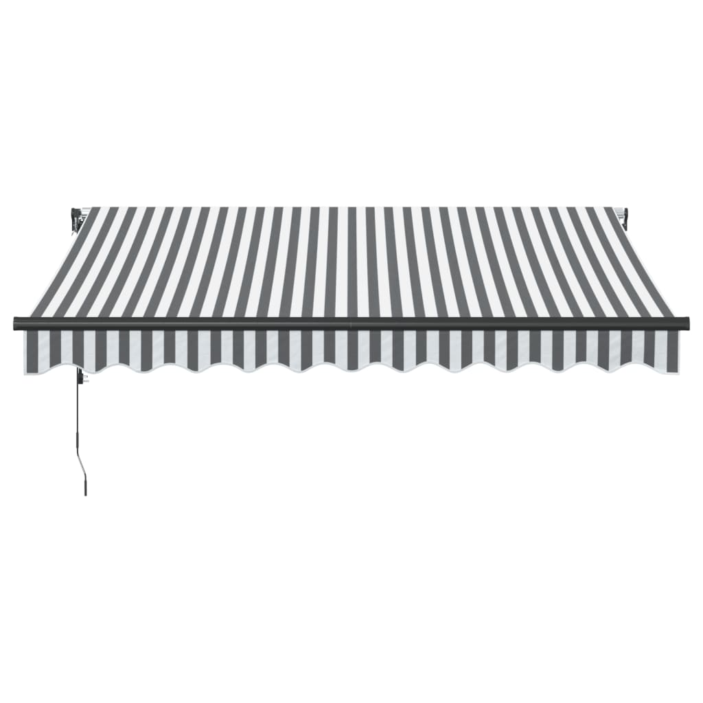 Toldo retrátil automático 300x250 cm antracite e branco