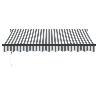 Toldo retrátil automático 300x250 cm antracite e branco