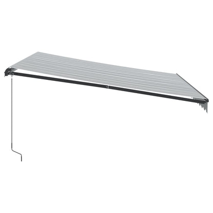 Toldo retrátil manual 400x300 cm antracite e branco