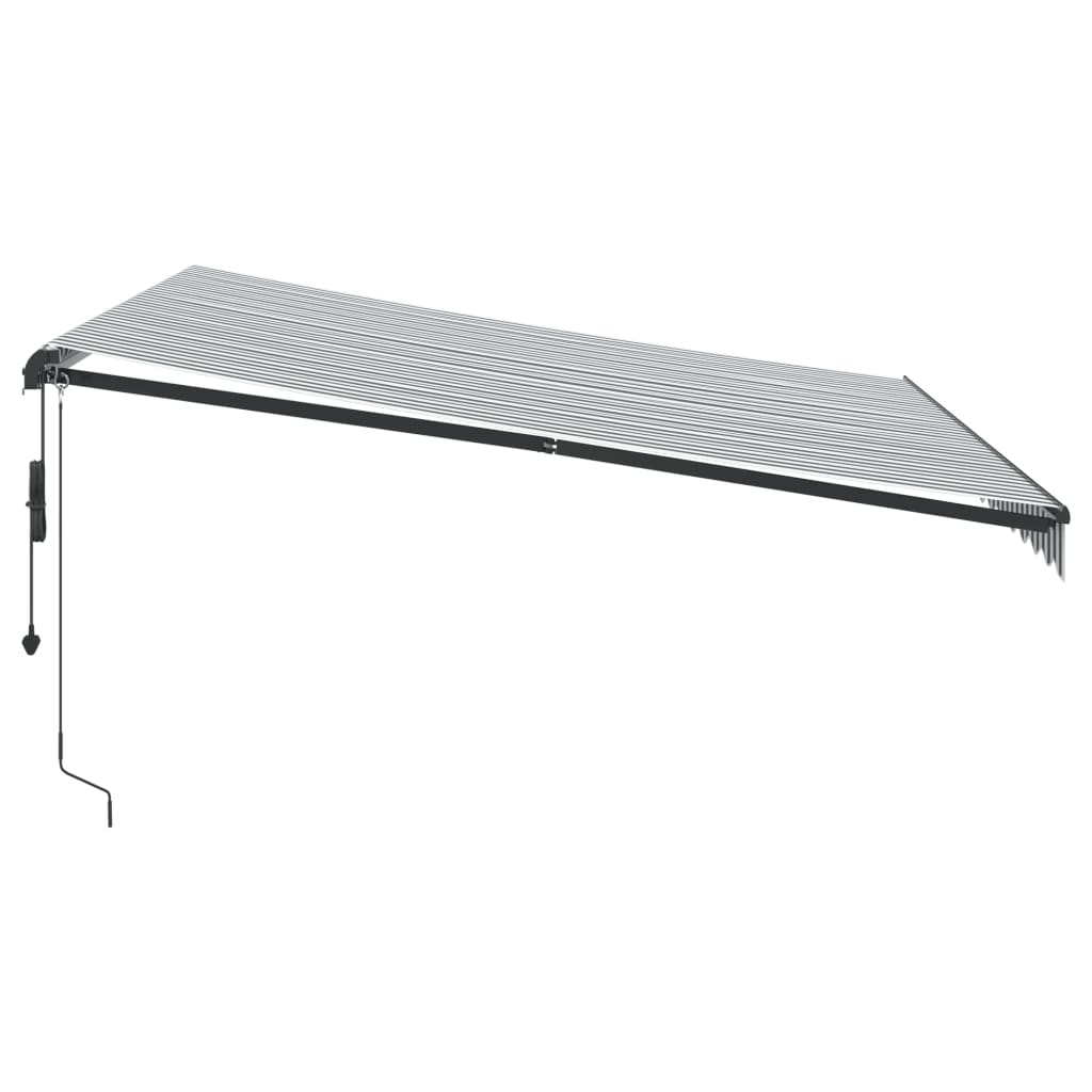 Toldo retrátil automático 400x300 cm antracite e branco