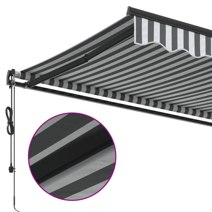 Toldo retrátil automático 400x300 cm antracite e branco