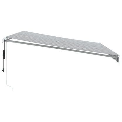 Toldo retrátil automático 450x300 cm antracite e branco