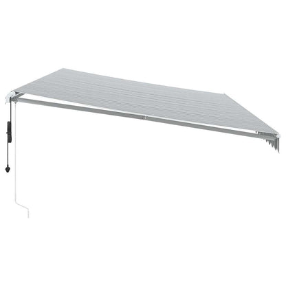 Toldo retrátil automático 500x300 cm antracite e branco