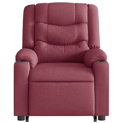 Poltrona de massagens reclin. elevatória tecido vermelho tinto