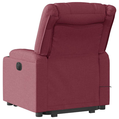 Poltrona de massagens reclin. elevatória tecido vermelho tinto