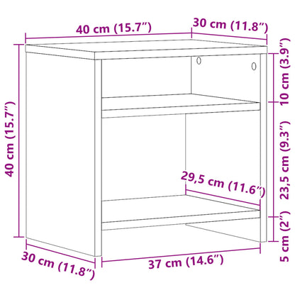 Mesa de cabeceira 2 pcs derivados de madeira carvalho artisiano