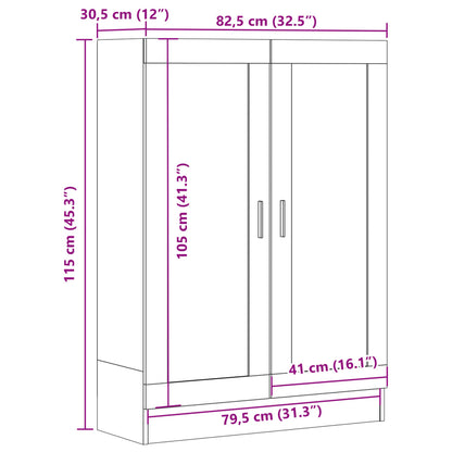 Estante 82,5x30,5x115 cm derivados de madeira madeira velha