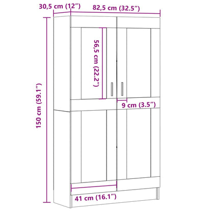 Estante 82,5x30,5x150 cm derivados de madeira madeira velha