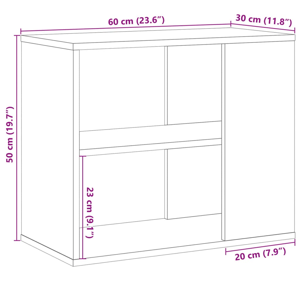 Móvel lateral 60x30x50 cm derivados de madeira madeira velha