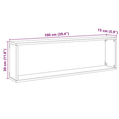 Prateleiras cubo 4 pcs derivados de madeira carvalho artisiano