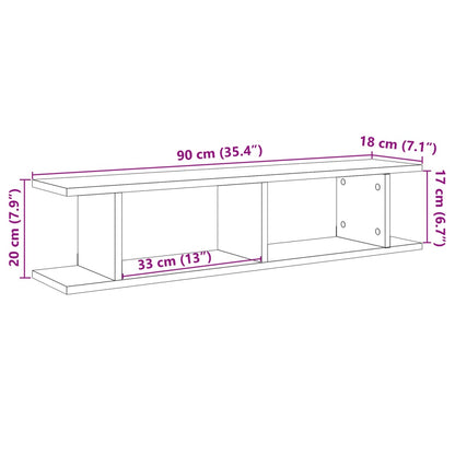 Prateleiras parede 2 pcs deriv. madeira carvalho artisiano