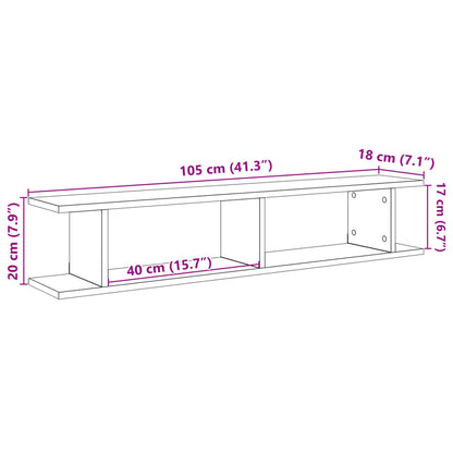 Estantes de parede 2 pcs derivados madeira carvalho artisiano