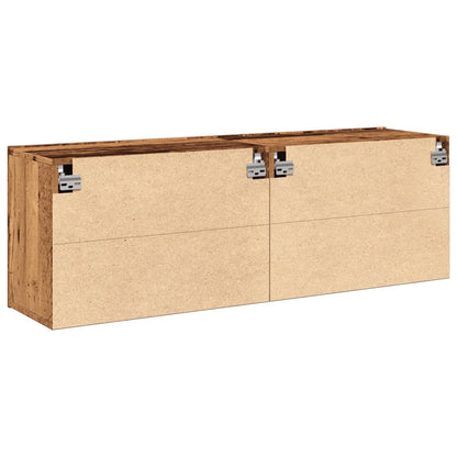 Móveis de parede para TV 2 pcs 60x30x41 cm madeira velha