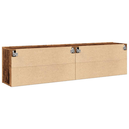 Móveis de parede para TV 2 pcs 80x30x41 cm madeira velha