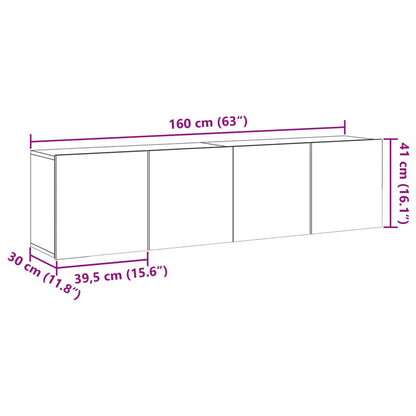 Móveis de parede para TV 2 pcs 80x30x41 cm carvalho artisiano