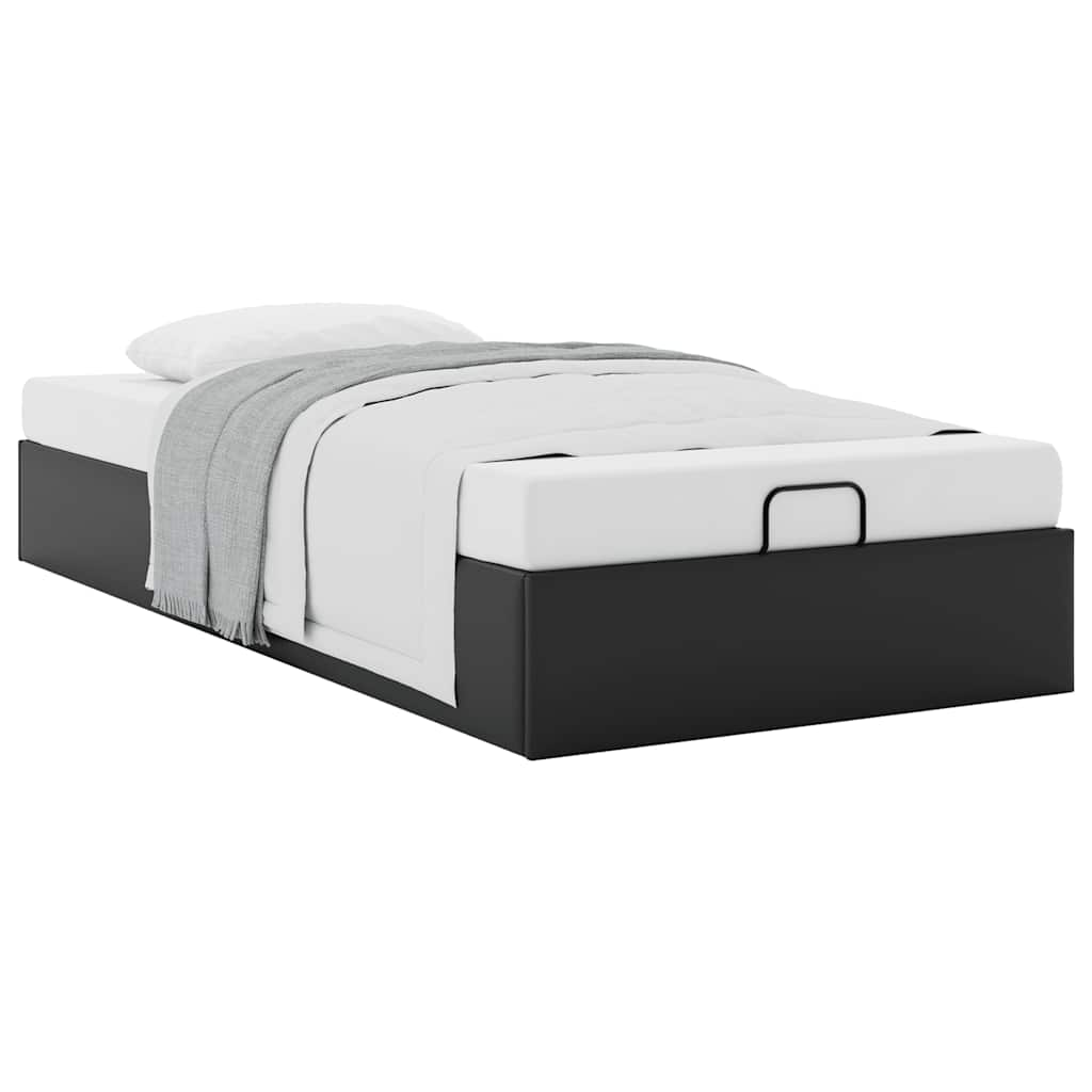 Estrutura de cama otomana sem colchão 90x190 cm preto