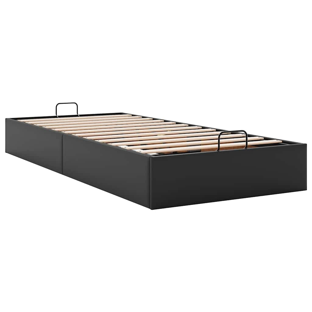 Estrutura de cama otomana sem colchão 90x190 cm preto