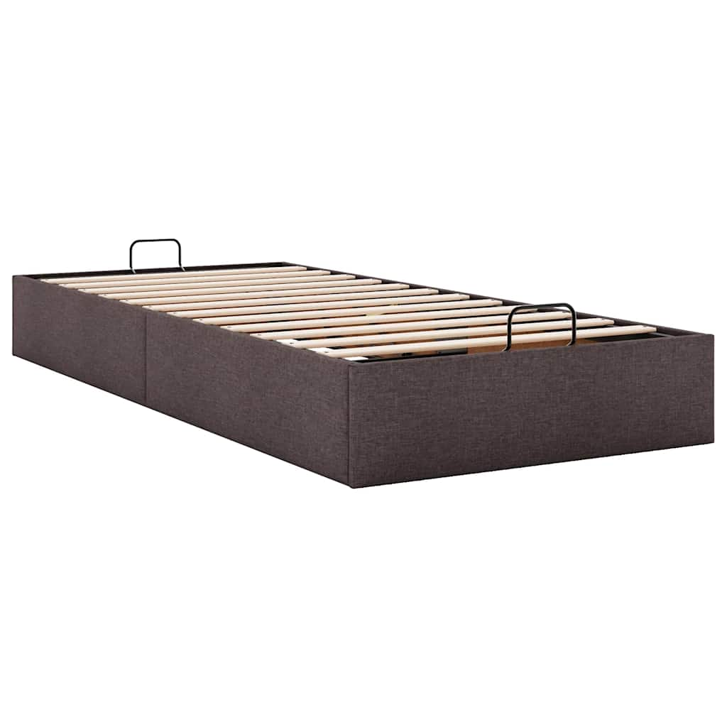 Estrutura de cama otomana sem colchão 90x200 cm castanho escuro