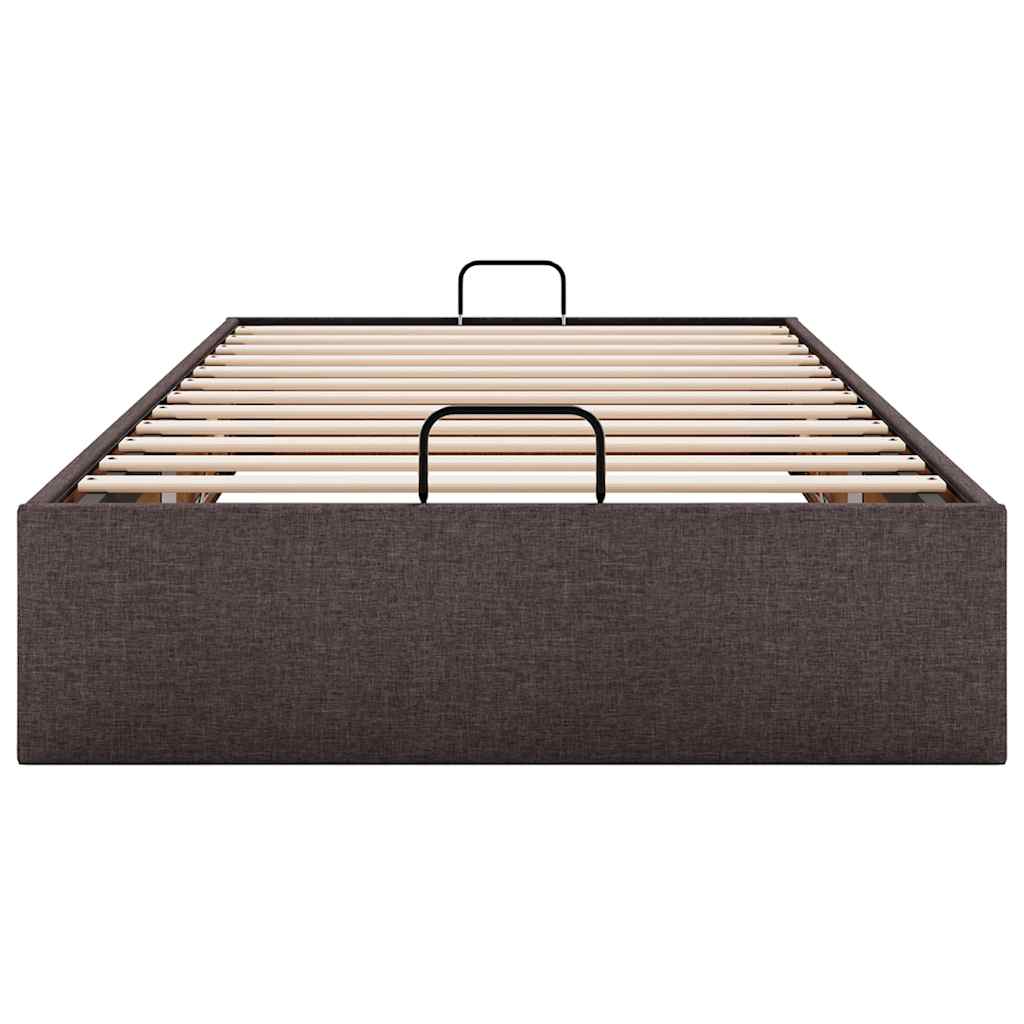 Estrutura de cama otomana sem colchão 90x200 cm castanho escuro