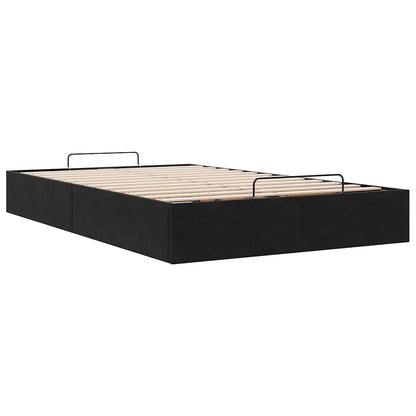 Ottoman Bed Frame Sem Colchão Preto 120x190 cm Veludo