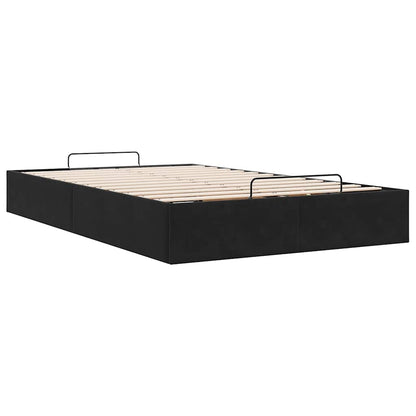 Ottoman Bed Frame Sem Colchão Preto 120x190 cm Veludo