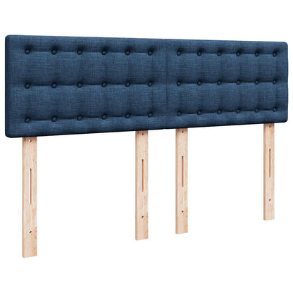 Estrutura de cama otomana com colchão 140x190cm tecido azul