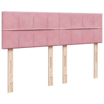 Estrutura de cama otomana com colchão 140x200 cm veludo rosa