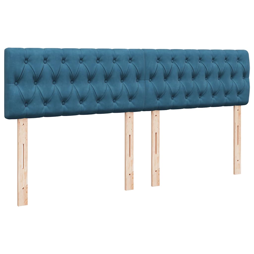 Estrutura de cama otomana com colchão 160x200 cm azul escuro