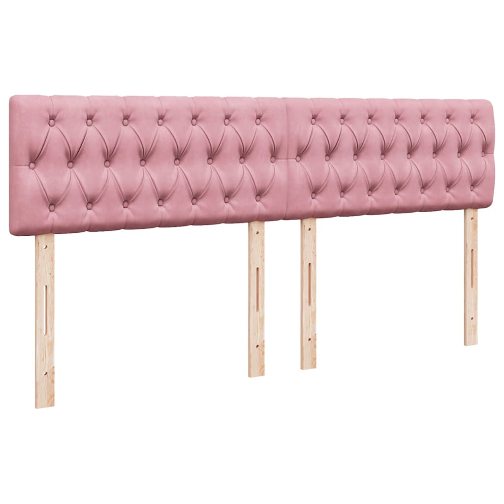 Estrutura de cama otomana com colchão 160x200 cm veludo rosa