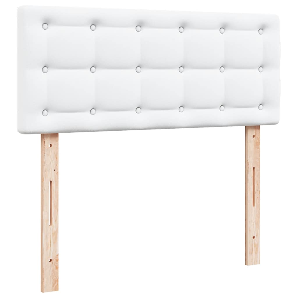 Estrutura de cama otomana com colchão 120x190 cm branco puro