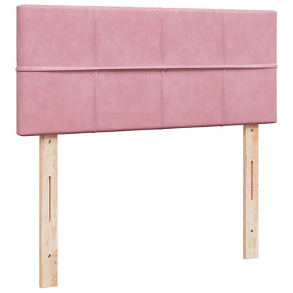 Estrutura de cama otomana com colchão 120x200 cm veludo rosa