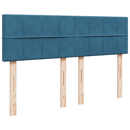 Estrutura de cama otomana com colchão 140x190cm azul escuro