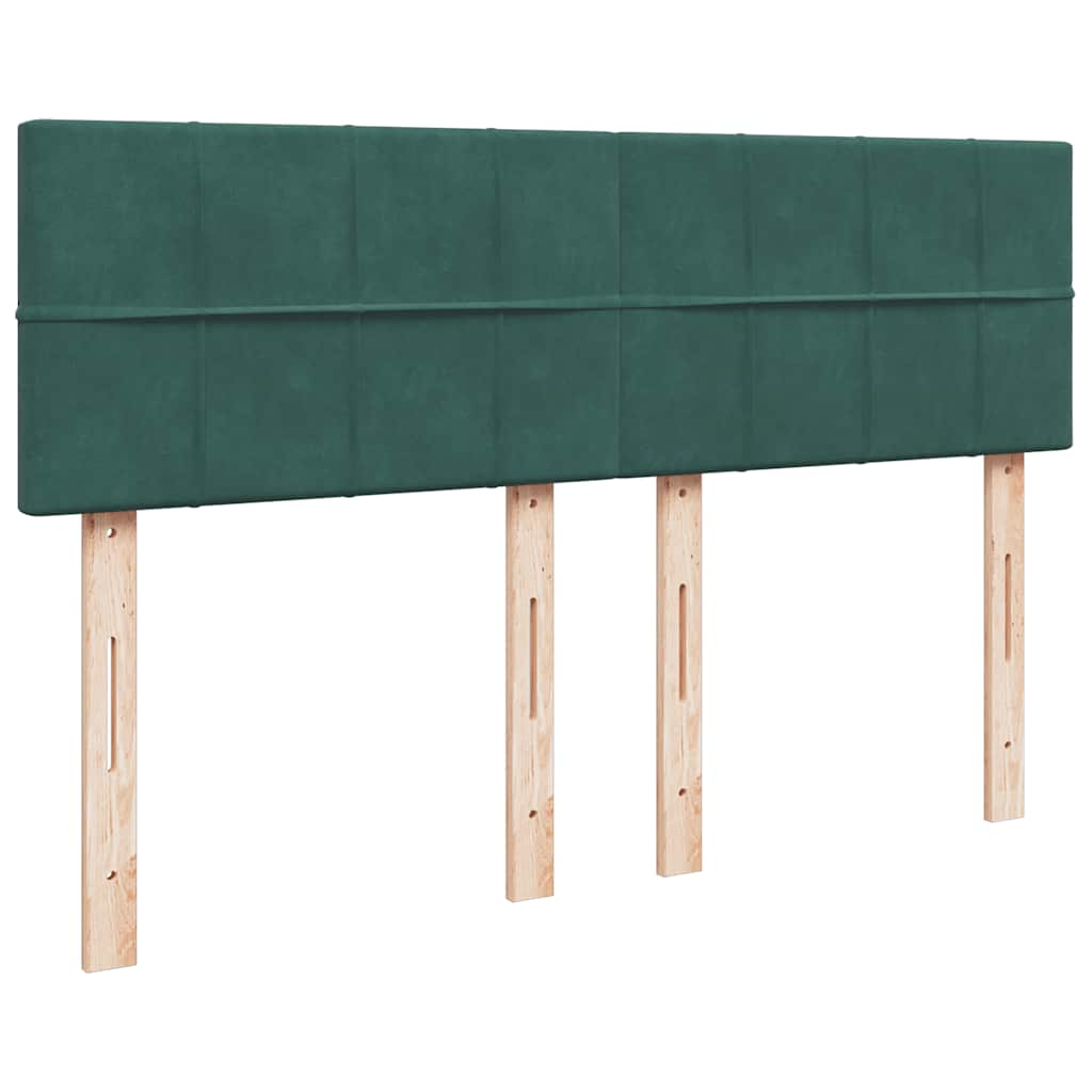 Estrutura de cama otomana com colchão 140x200 cm verde escuro