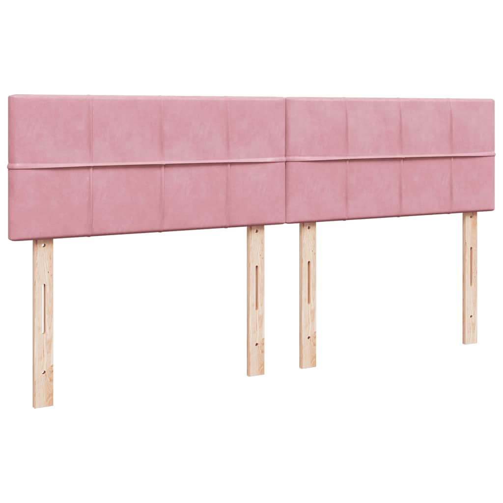 Estrutura de cama otomana com colchão 160x200 cm veludo rosa