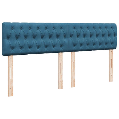 Estrutura de cama otomana com colchão 160x200 cm azul escuro